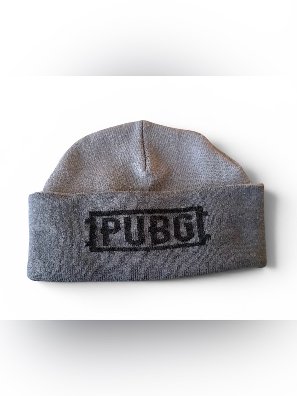 PUBG Official Playerunknown's Battlegrounds Cuff Beanie Grey Cuffed Logo Cap